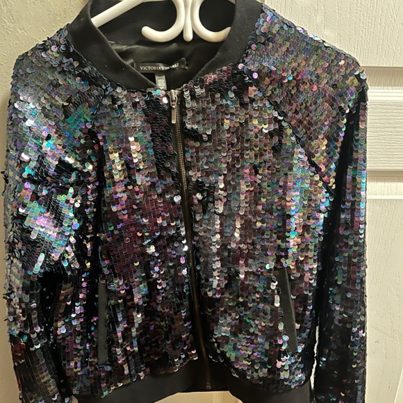 Victoria Secret 2014 Fashion Show RARE Mermaid Sequin Bomber - Picture 3 of 3